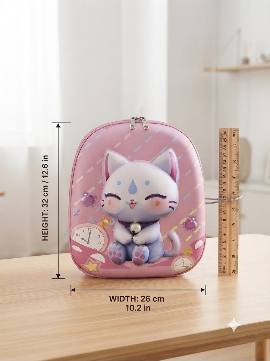 Pink Kitty Kids Backpack