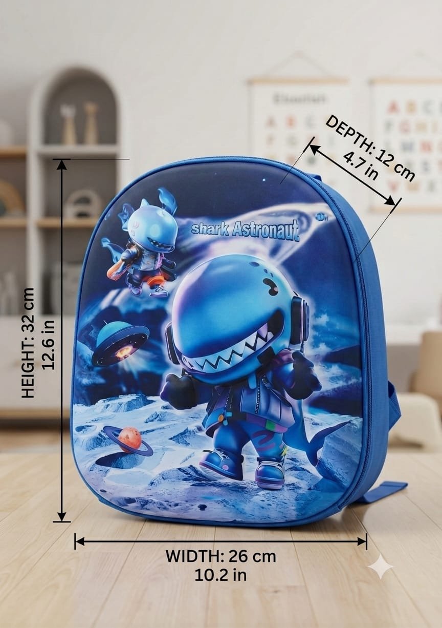 Shark Astronaut Kids Backpack
