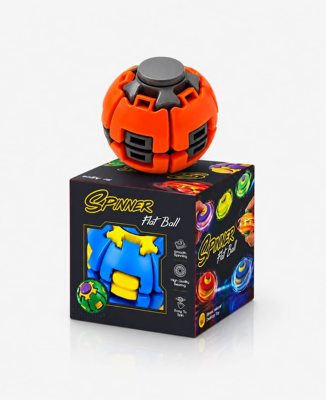 Spinner Flat Ball Fidget Toy — back